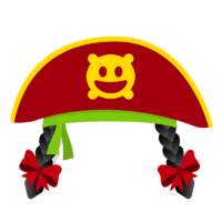 Chapéu Vermelho de Pirata com Cabelo ícone.png