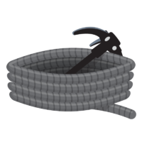 Corda de Escalada Cinza Escura com Gancho ícone.png